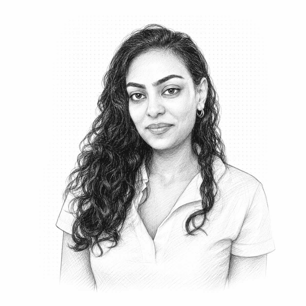 Sketch portrait of Bhavya Hada
