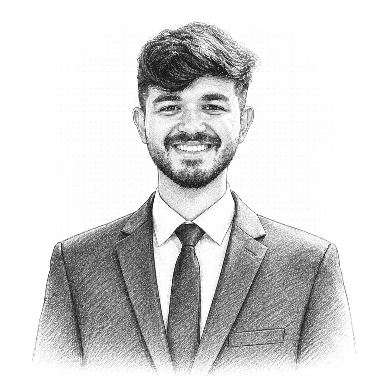 Sketch portrait of Swapnil Biswas