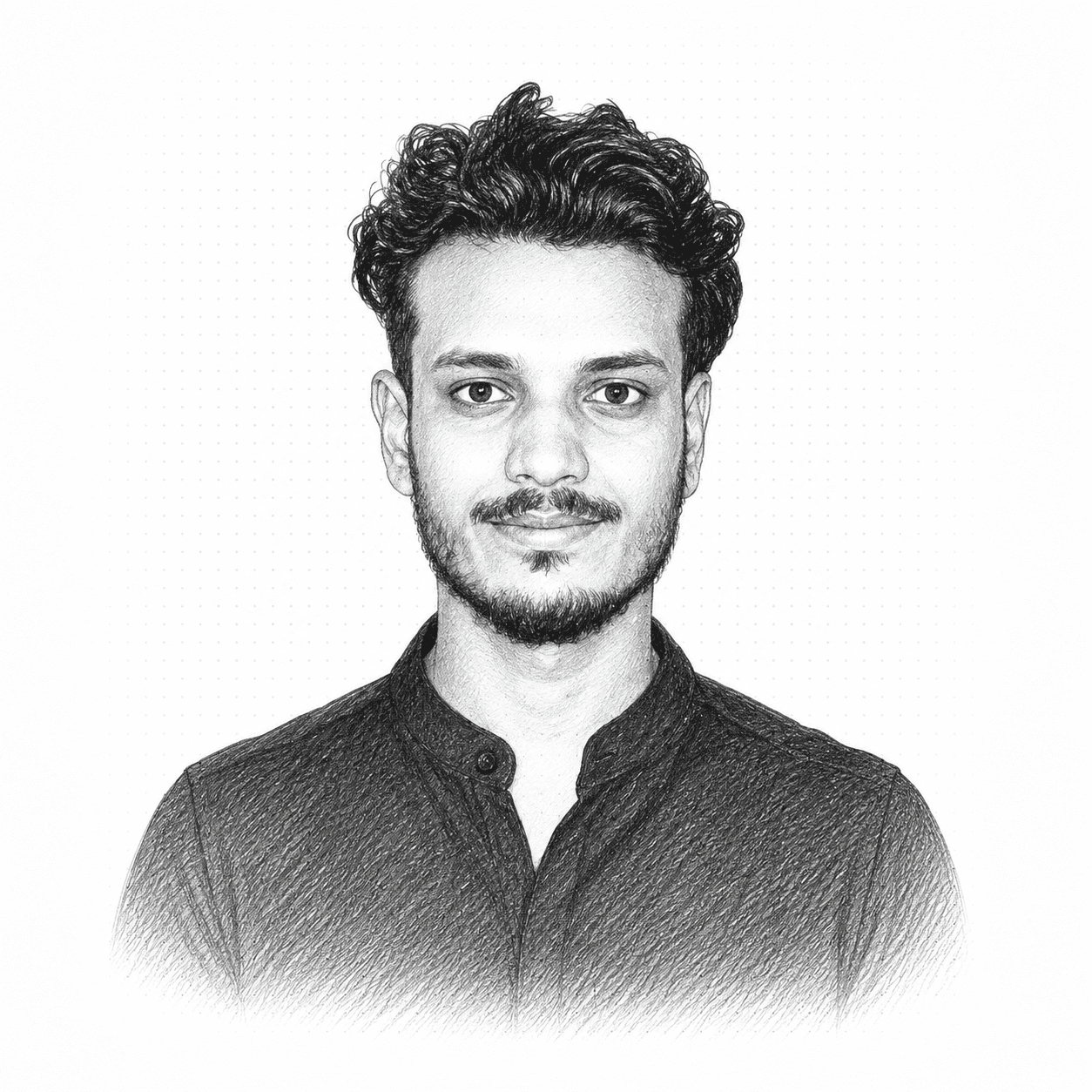 Sketch portrait of Vishal Kumar Sahu